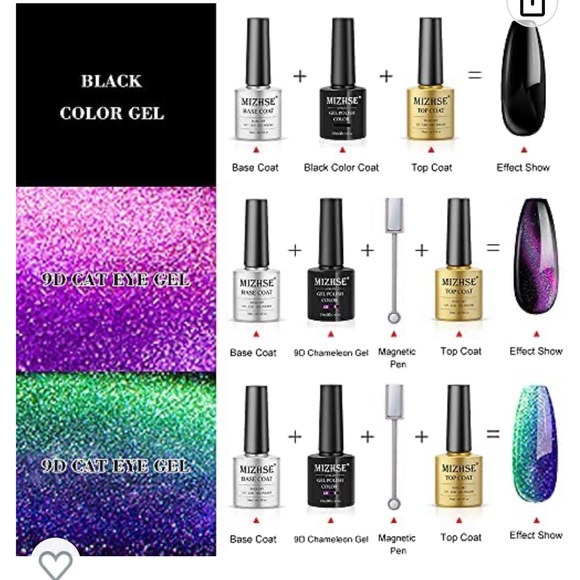 Mizhse Gel Color- Cat Eye and Diamond Reflect Set - Picture 6 of 10